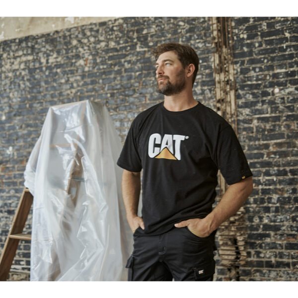 CAT Μπλουζάκι κοντομάνικο μαύρο tm logo XL 1510305 - Image 6